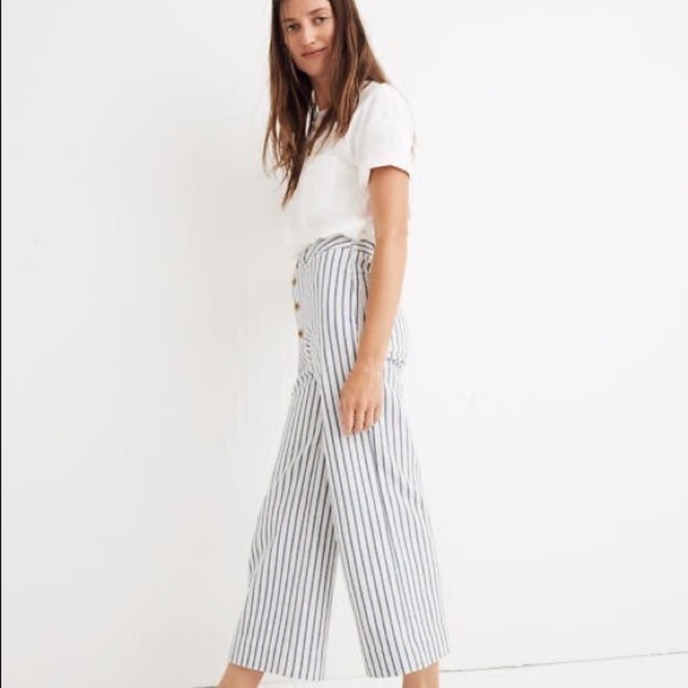 Madewell Emmett Wide-leg Cropped Pants - Picture 2 of 9